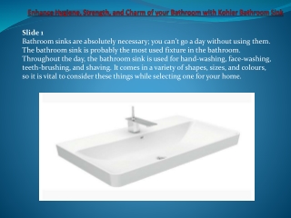 Enhance Hygiene, Strength, and Charm of your Bathroom with Kohler Bathroom Sink