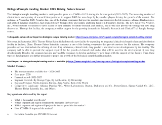 Biological sample market