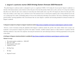 Sjogren's syndrome market