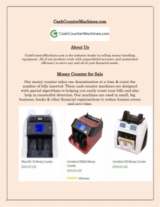 Money Counter Machine