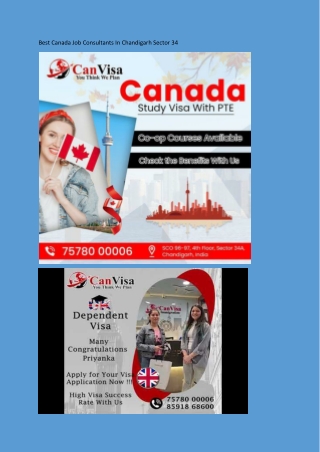 Best Canada Job Consultants In Chandigarh Sector 34