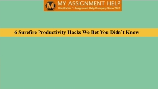 6 Surefire Productivity Hacks We Bet You Didn’t Know