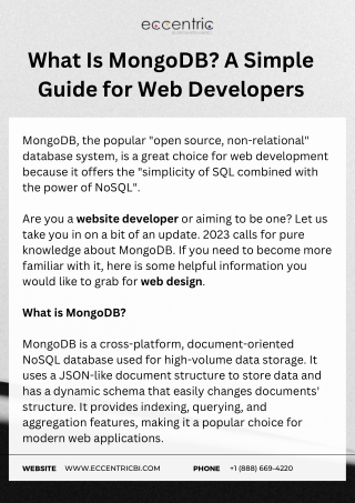 What Is MongoDB A Simple Guide for Web Developers