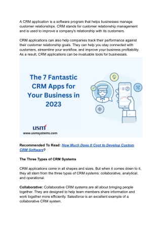 The 7 Fantastic CRM Apps for Your Business in 2023