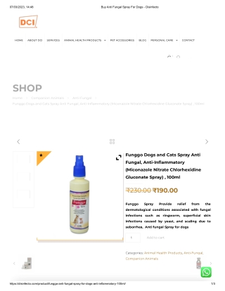 Buy Anti Fungal Spray For Dogs - Disinfecto