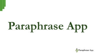 Paraphrase App - Free Writing Tools