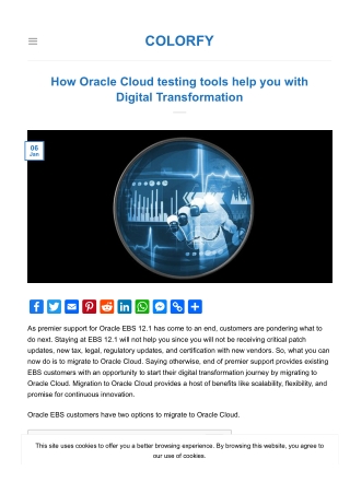How Oracle Cloud testing tools help you with Digital Transformation
