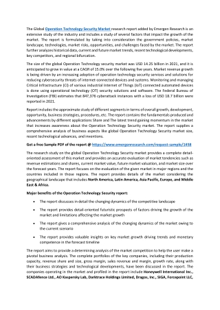 Operation Technology Security Market: Current Status, Opportunities, and Future