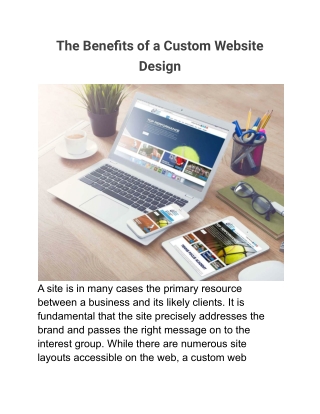 The Benefits of a Custom Website Design