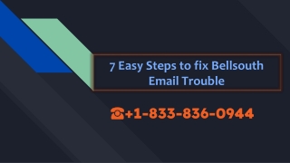 7 Easy Steps to fix Bellsouth email trouble  1(833)836-0944