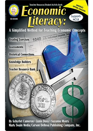 (PDF/DOWNLOAD) Mark Twain Economic Literacy Economics Workbook, Grades 6-12 Fina