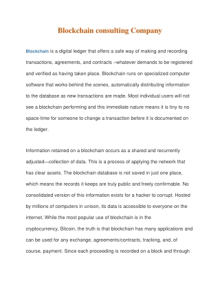 Blockchain Consulting Development | Houston