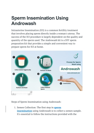 Sperm Insemination Using Androwash