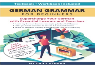 PDF German Grammar for Beginners Textbook   Workbook Included: Supercharge Your