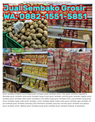 O882–l55l–585l (WA) Distributor Sembako Online Toko Grosir Sembako Terdekat