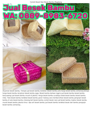 Ô889·8983·Ꮾ7ᒿÔ (WA) Besek Bambu Jogja Pengrajin Besek Bambu Jombang