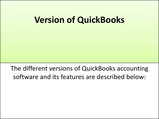 Version of QuickBooks