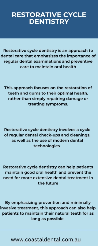 Restorative cycle dentistry
