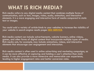 What is Rich Media