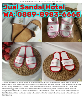 ౦889-898З-ϬϬϬ5 (WA) Sandal Hotel Dibawa Pulang Souvenir Sandal Hotel