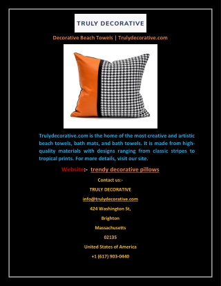 Decorative Beach Towels | Trulydecorative.com