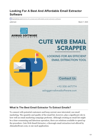 1Looking For A Best And Affordable Email Extractor Software