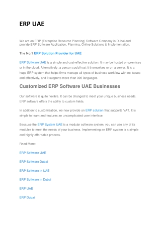 ERP UAE
