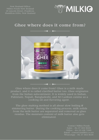 ghee where does it come from