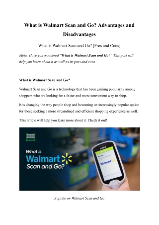 what is walmart scan and go