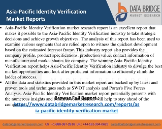 Asia-Pacific Identity Verification -ICT