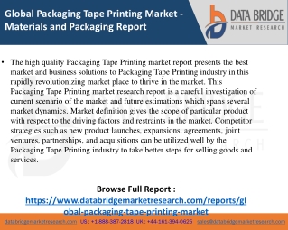 Packaging Tape Printing -Material & Packaging