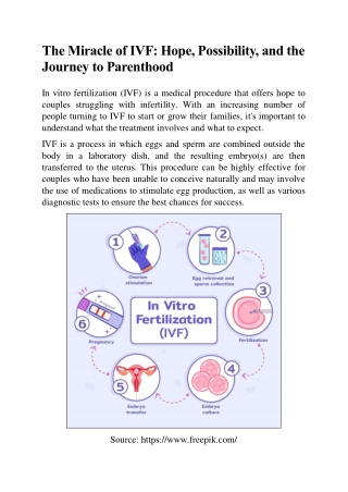 The Miracle of IVF: Hope, Possibility, and the Journey to Parenthood