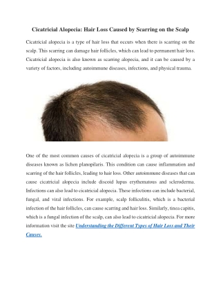 Cicatricial Alopecia