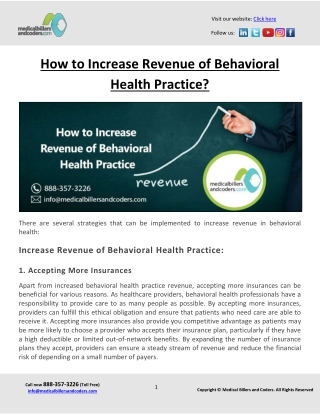 How to Increase Revenue of Behavioral Health Practice?