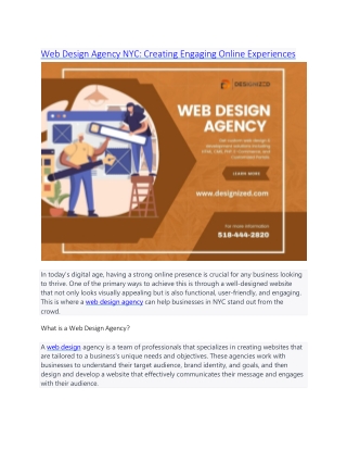 Web Design Agency NYC Creating Engaging Online Experiences