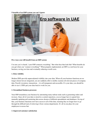 Erp software in UAE