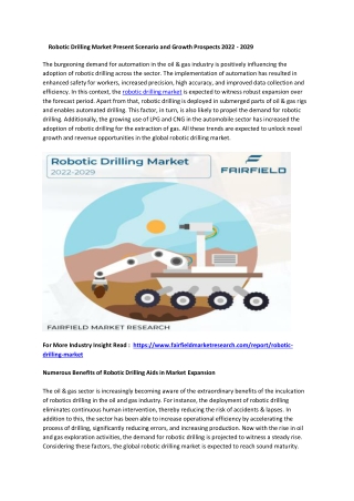 Robotic Drilling Market