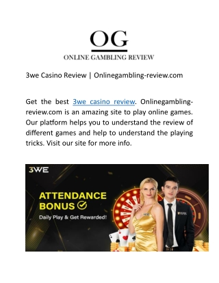 3we Casino Review