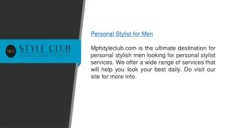 Personal Stylist for Men