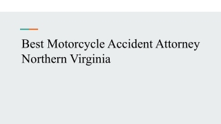 Best motorcycle accident attorney Northern Virginia