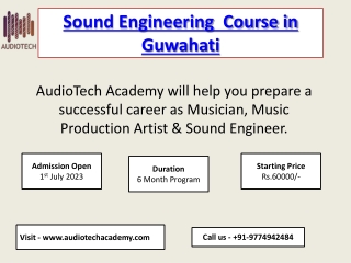 Sound Engineering Course in Guwahati