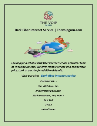 Dark Fiber Internet Service  Thevoipguru com