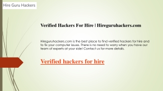 Verified Hackers For Hire  Hireguruhackers.com