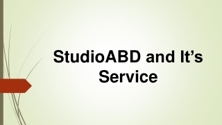 StudioABD and It’s Service