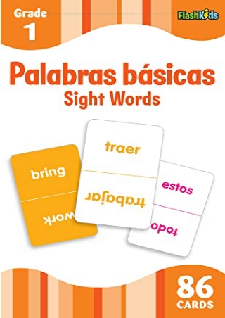 (PDF/DOWNLOAD) Sight Words (Flash Kids Spanish Flash Cards) 86 Cards (Flash Kids