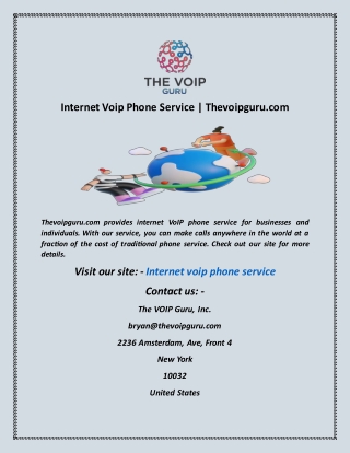 Internet Voip Phone Service  Thevoipguru com