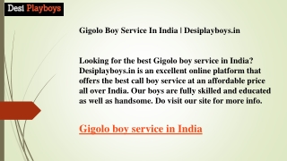 Gigolo Boy Service In India  Desiplayboys.in