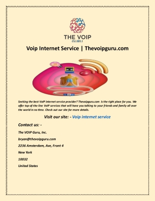 Voip Internet Service  Thevoipguru com