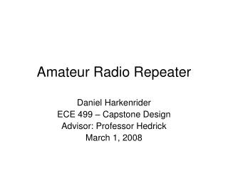 Amateur Radio Repeater