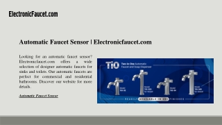 Automatic Faucet Sensor | Electronicfaucet.com